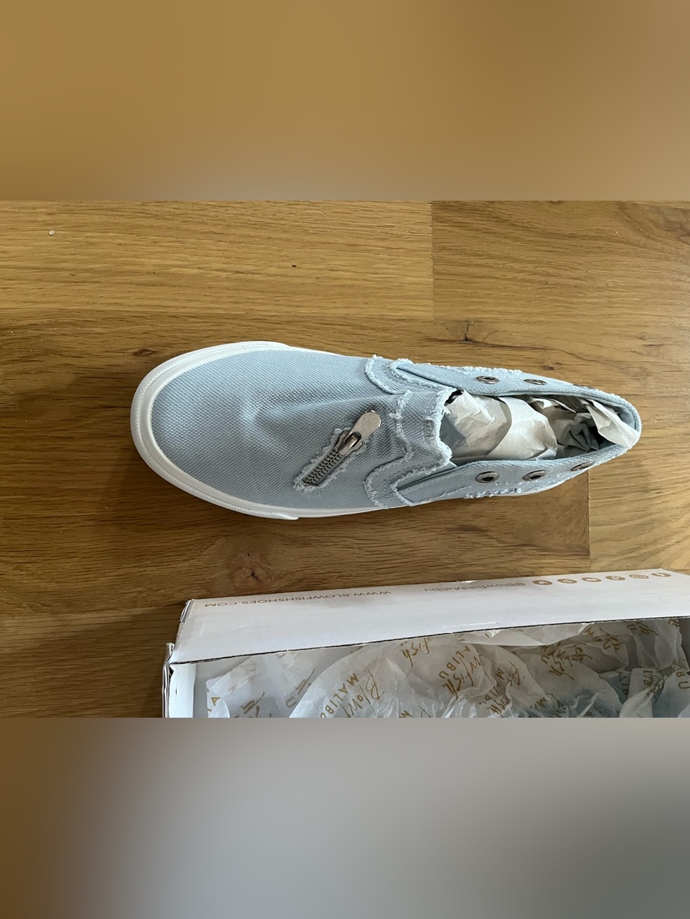 Blowfish Malibu Light Blue Slip-On Canvas Sneaker